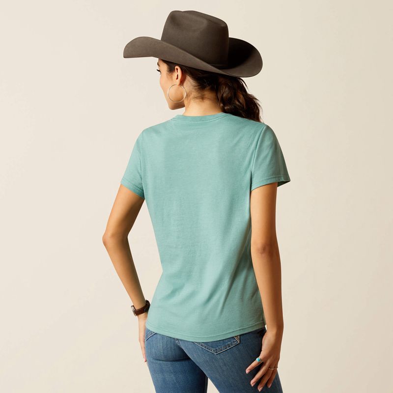 Ariat Wholesome Heffers T-Shirt Niebieskie Polska | MGIBQU-964