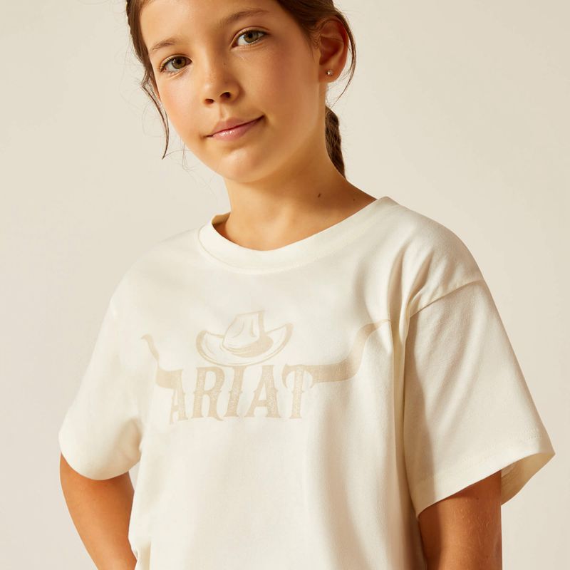 Ariat Wild Hat T-Shirt Coconut Milk Polska | EFHDPY-850