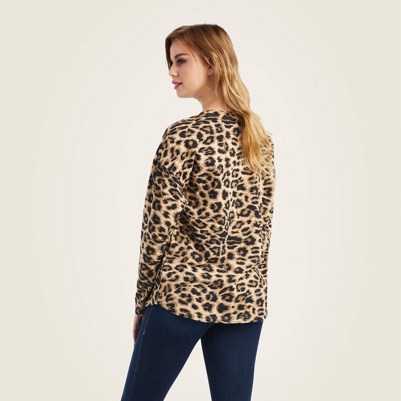 Ariat Wild Life Shirt Cheetah Polska | ISEDHZ-501