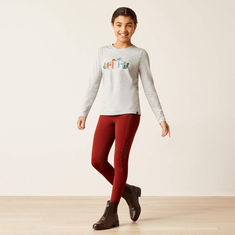 Ariat Winter Fashions T-Shirt Szare Polska | KNAESH-854