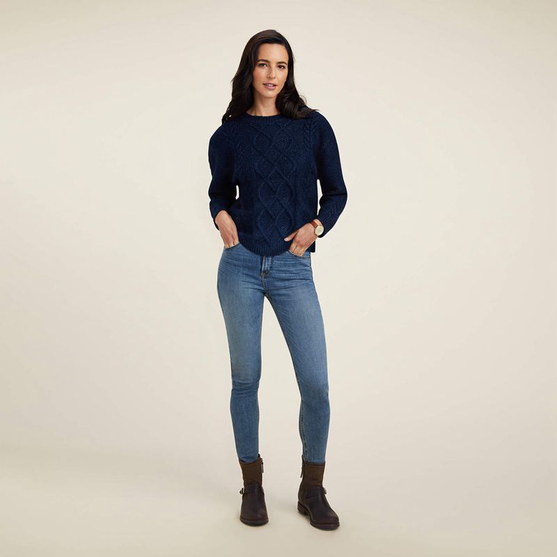 Ariat Winter Quarter Sweater Granatowe Polska | SNVCKY-430