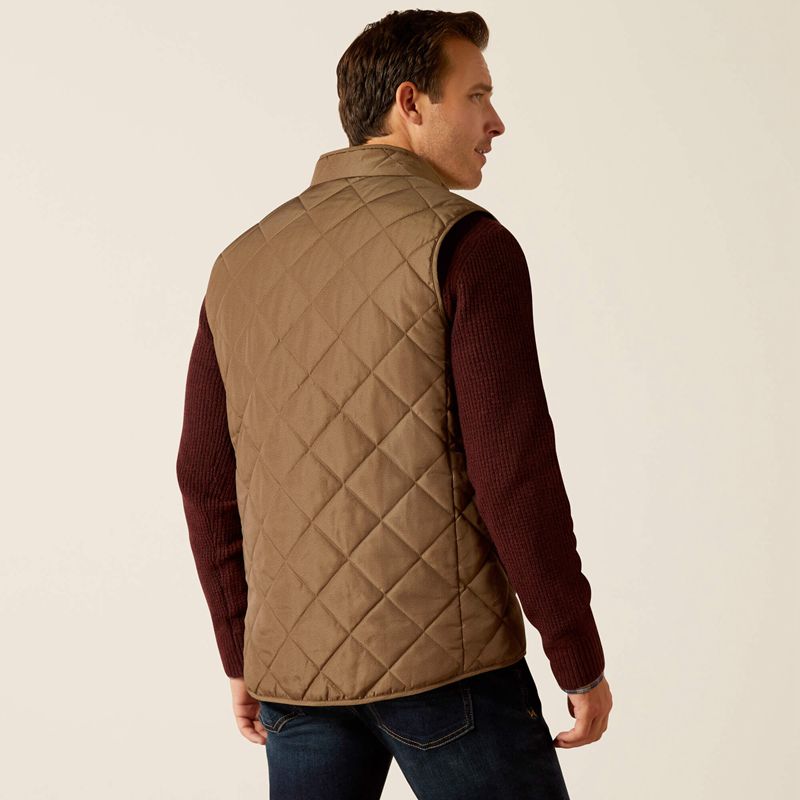 Ariat Woodside Vest Camel Herringbone Polska | HNVUTD-469