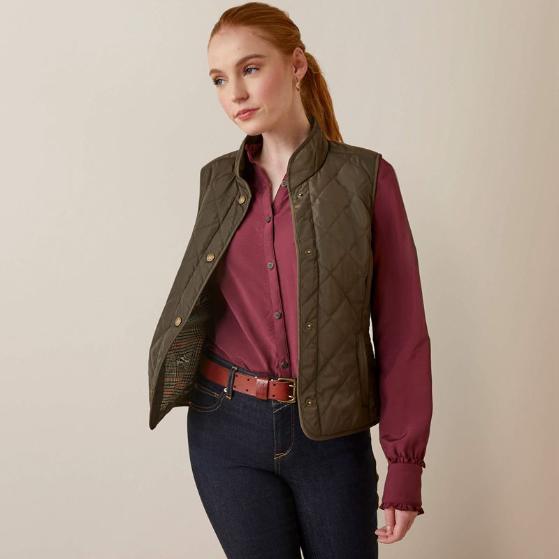 Ariat Woodside Vest Earth Polska | ZKCQDN-278