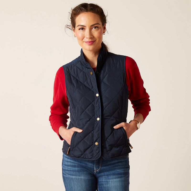 Ariat Woodside Vest Granatowe Polska | SNGURD-547