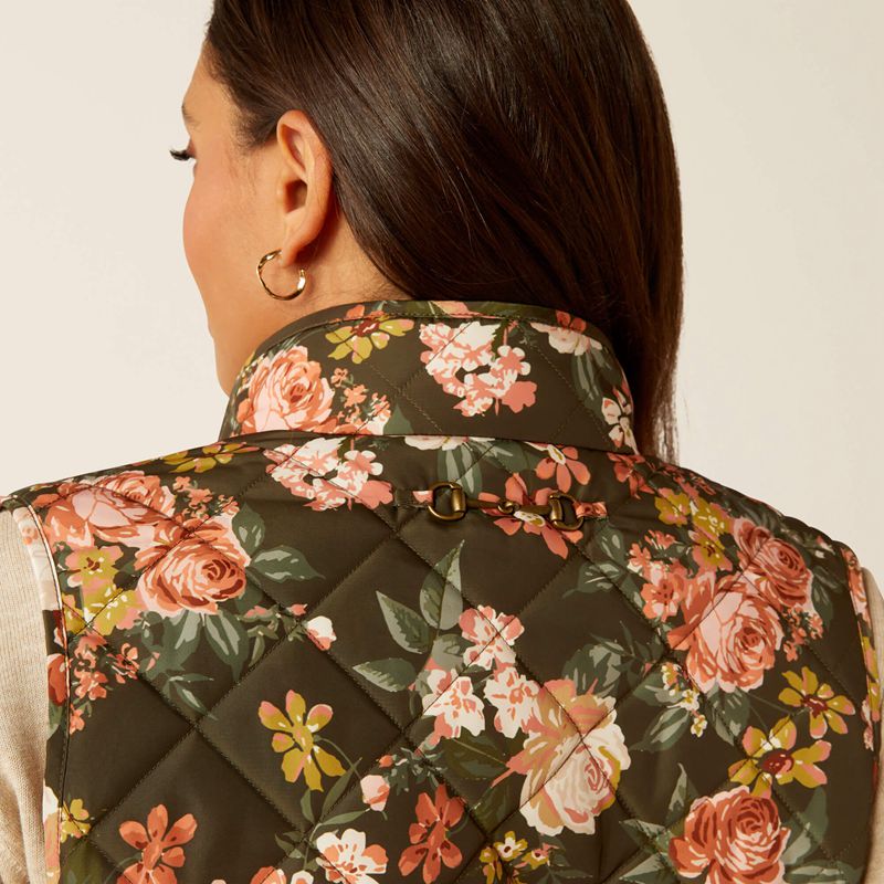 Ariat Woodside Vest Rosegarden Print Polska | VTNSCP-246