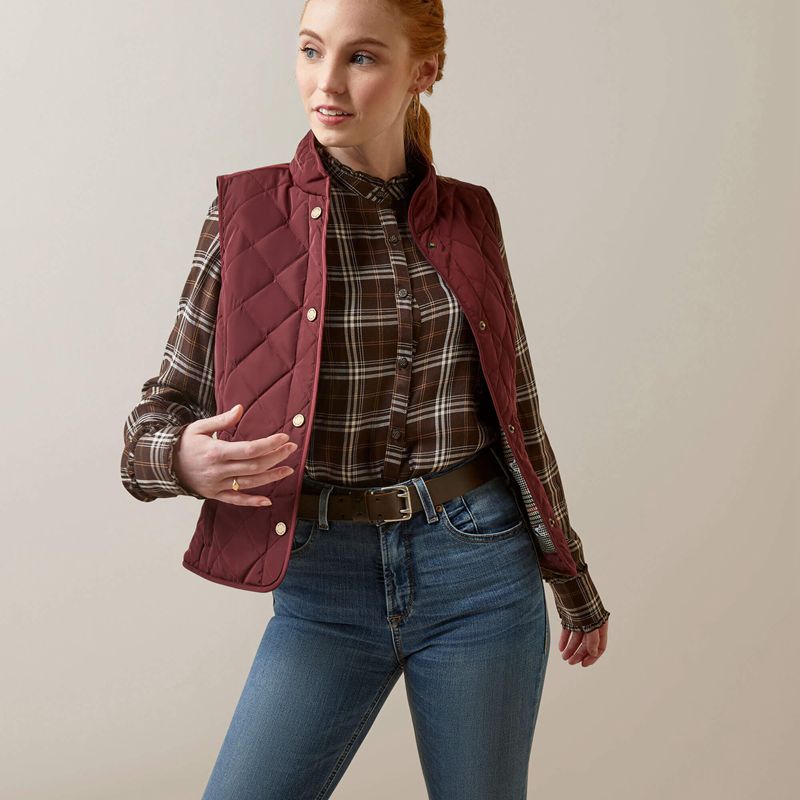 Ariat Woodside Vest Tawny Port Polska | AVYGJT-087