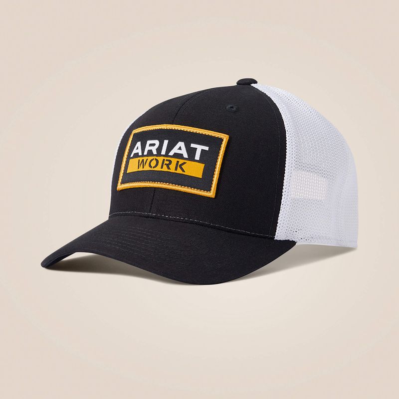 Ariat Work Cap Czarne Polska | NWLMPG-837