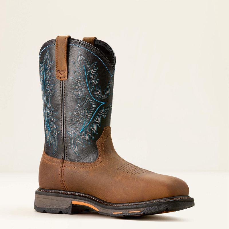 Ariat Workhog Csa Waterproof Composite Toe Work Boot Tumbled Bark/Twilight Polska | TNAZCO-640