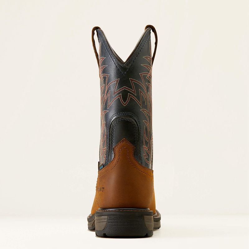 Ariat Workhog Metguard Csa Waterproof Composite Toe Work Boot Ciemny Niebieskie Polska | OCJFLZ-306