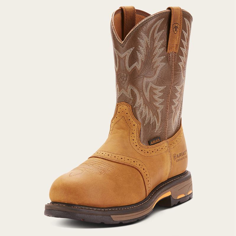 Ariat Workhog Pull-On Composite Toe Aged Bark Polska | INLTMB-456