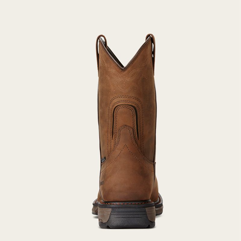 Ariat Workhog Wellington Waterproof Composite Toe Work Boot Brązowe Polska | NJBYET-937