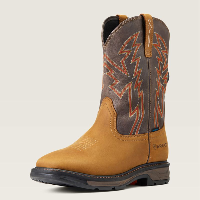 Ariat Workhog Xt Boa Waterproof Work Boot Aged Bark Polska | IZBQUV-027