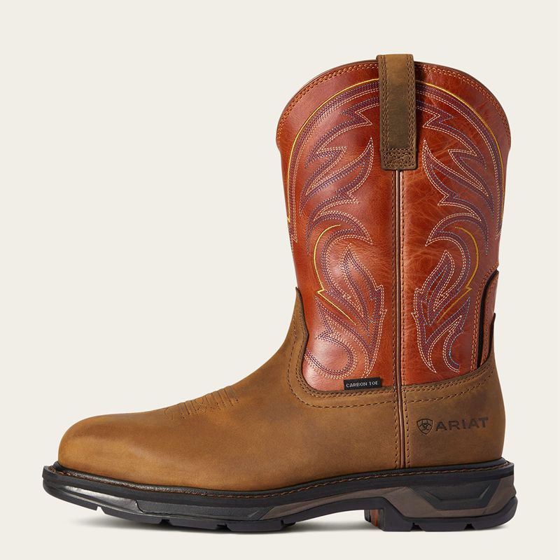 Ariat Workhog Xt Cottonwood Carbon Toe Work Boot Ciemny Polska | TQLKMB-076