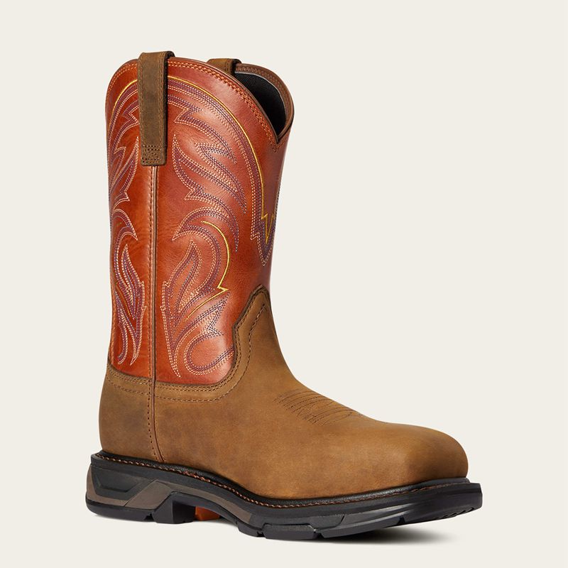 Ariat Workhog Xt Cottonwood Carbon Toe Work Boot Ciemny Polska | TQLKMB-076