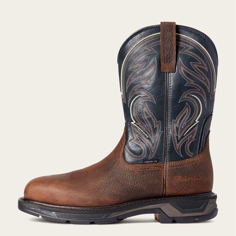 Ariat Workhog Xt Cottonwood Carbon Toe Work Boot Brązowe Polska | CDPROE-814