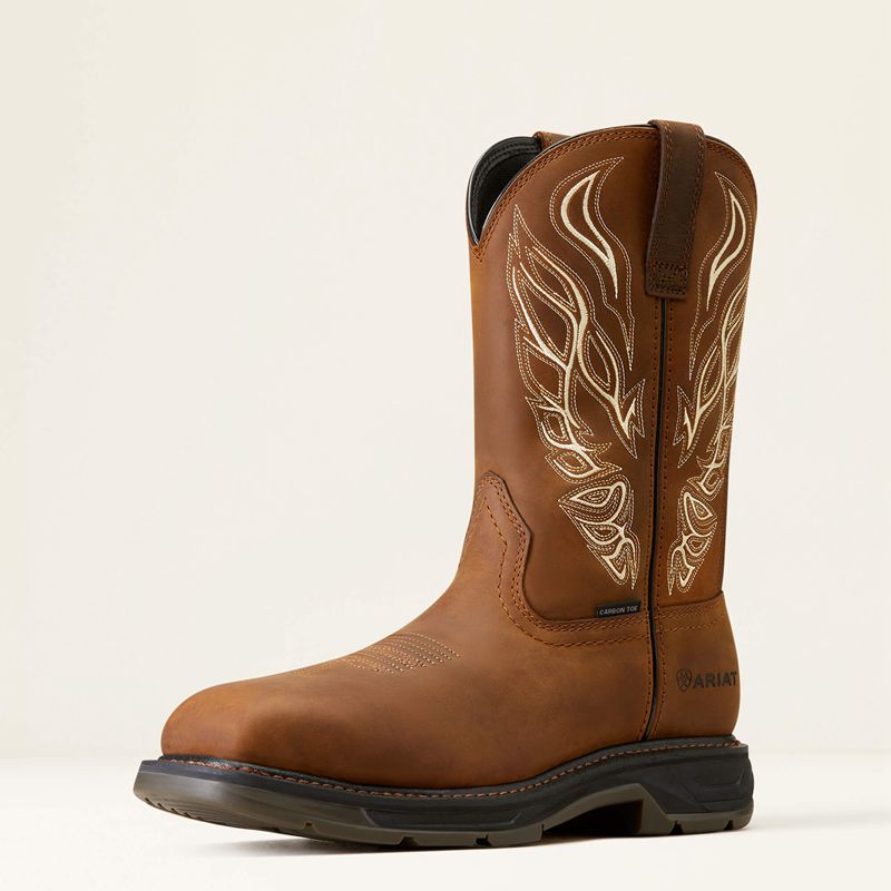 Ariat Workhog Xt Phoenix Carbon Toe Work Boot Brązowe Polska | EOGZWN-592