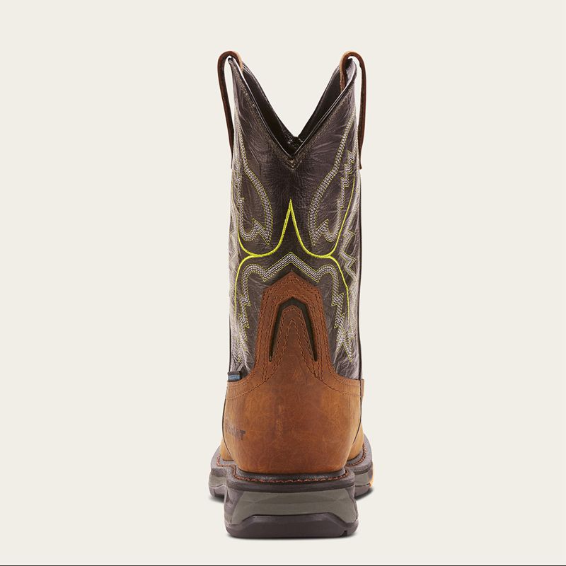 Ariat Workhog Xt Waterproof Carbon Toe Work Boot Tumbled Bark Polska | XGMVSB-286