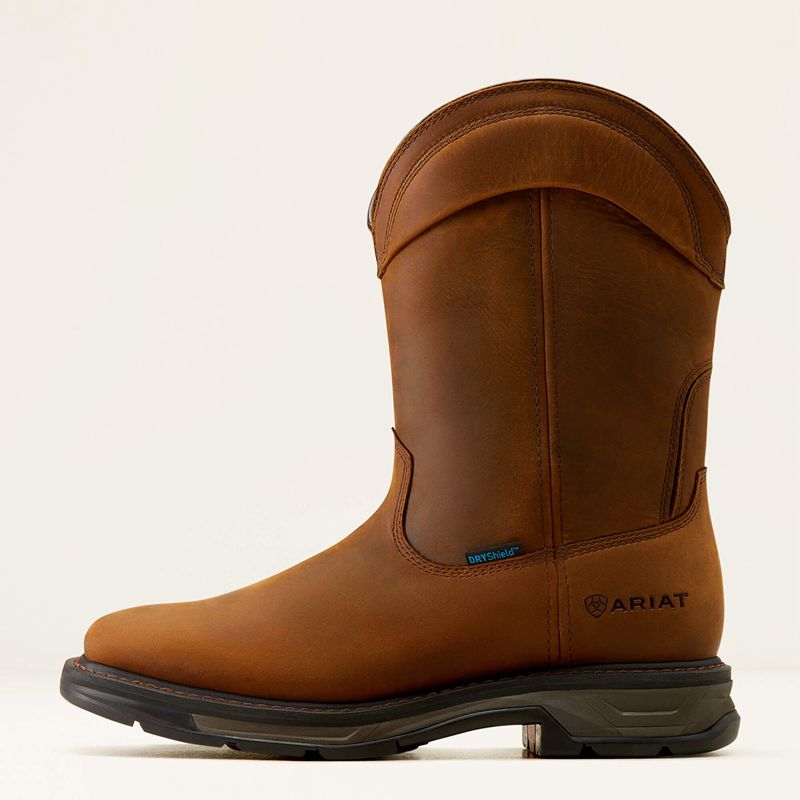 Ariat Workhog Xt Wellington Waterproof Work Boot Brązowe Polska | UIMJKB-823