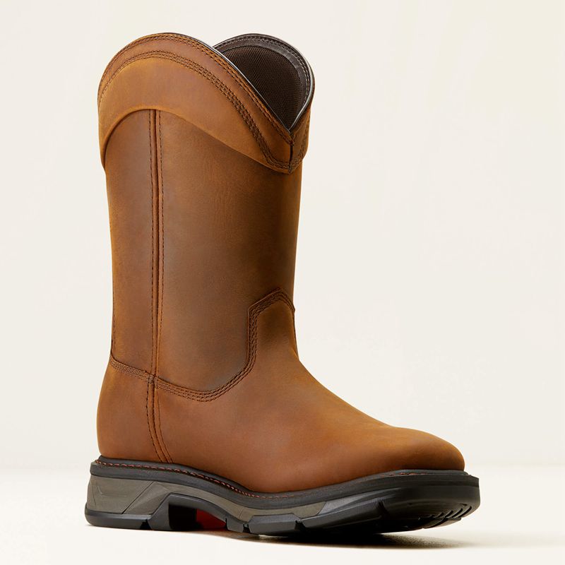 Ariat Workhog Xt Wellington Waterproof Work Boot Brązowe Polska | UIMJKB-823