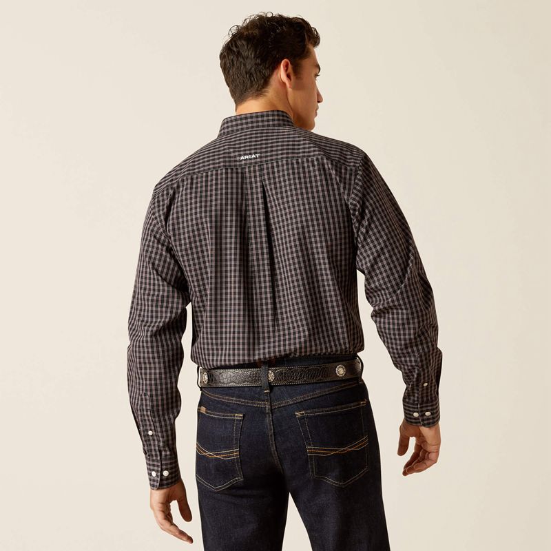 Ariat Wrinkle Free Brooklyn Fitted Shirt Czarne Polska | XBNZYS-859