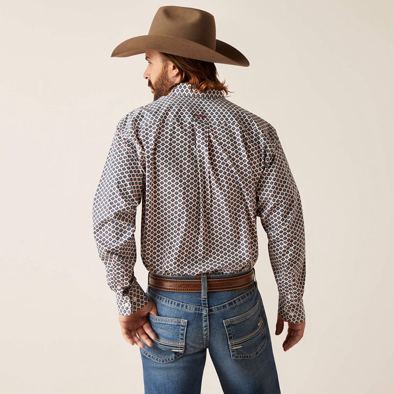 Ariat Wrinkle Free Grayden Classic Fit Shirt Białe Polska | KNGPTZ-097