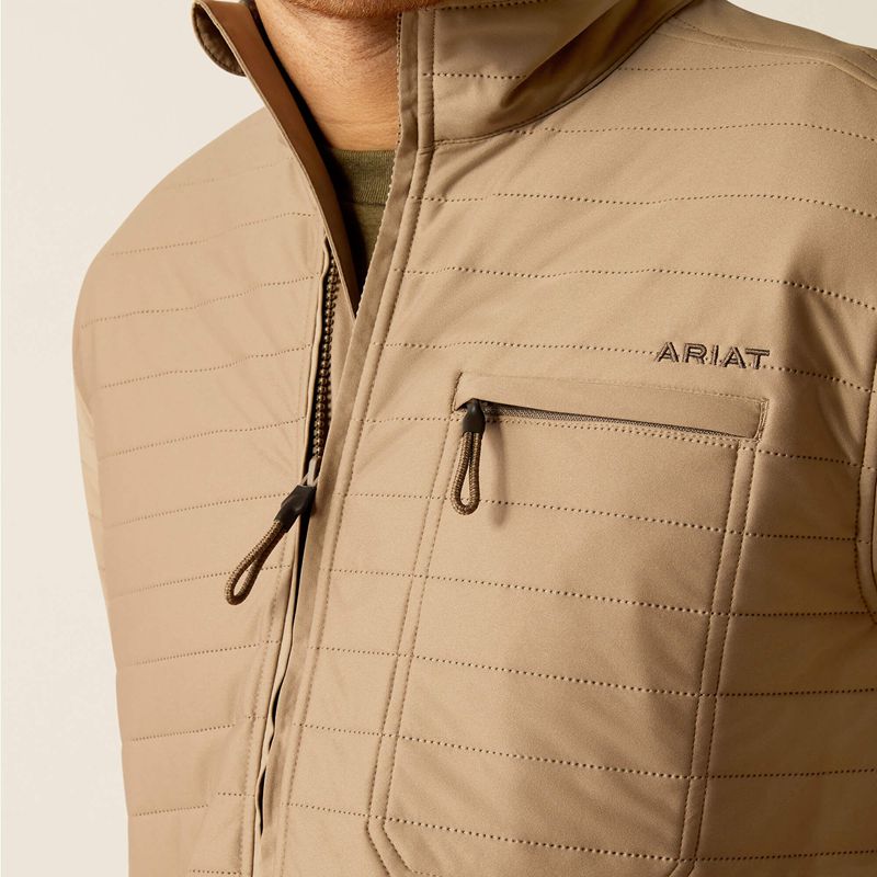 Ariat Wylie Full Zip Jacket Khaki Polska | MWIXPO-035