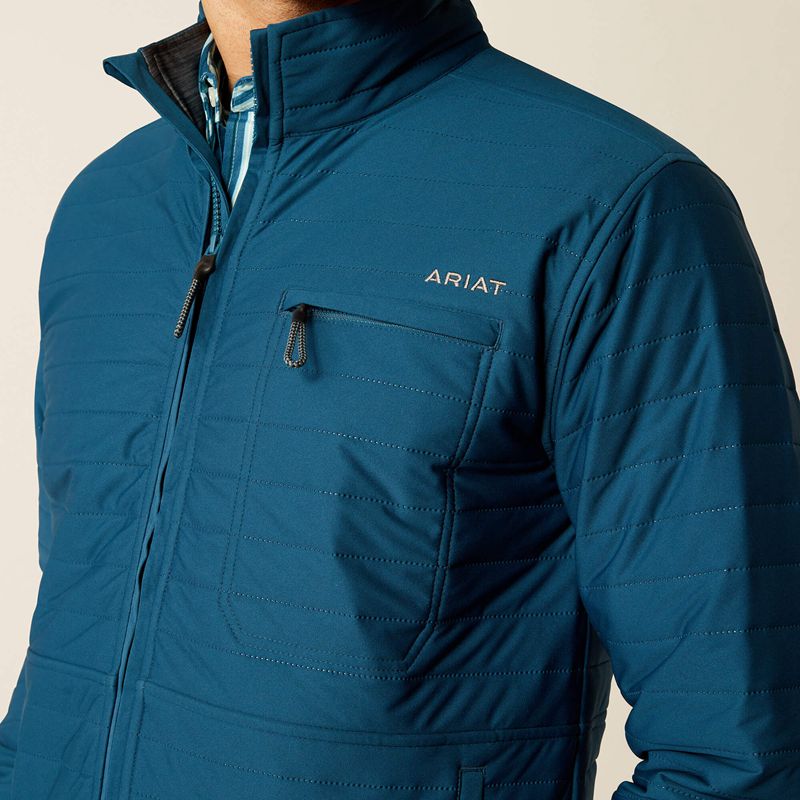 Ariat Wylie Full Zip Jacket Teal Polska | VNZRYA-645