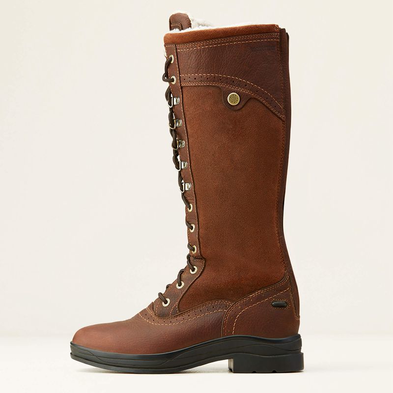 Ariat Wythburn Tall Waterproof Boot Ciemny Brązowe Polska | HXYGCF-432